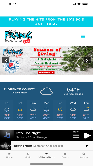 Frank FM 97.1 Screenshot