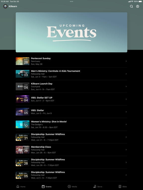 Killearn Methodist Church iPad screenshot 2 - Lifestyle app