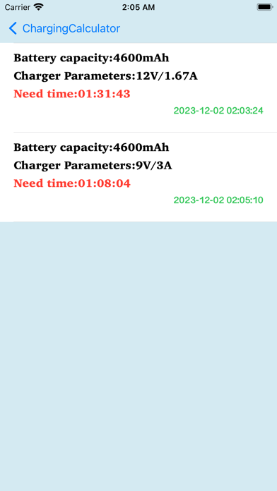 Screenshot #3 pour ChargingCalculator