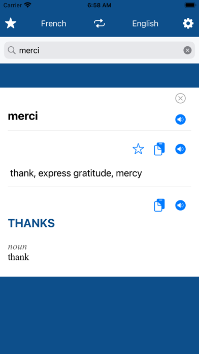 French English Dict Screenshot