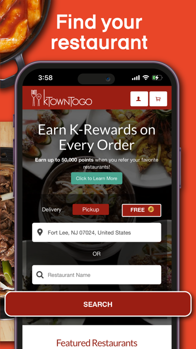 KtownTogo - Food Delivery Screenshot