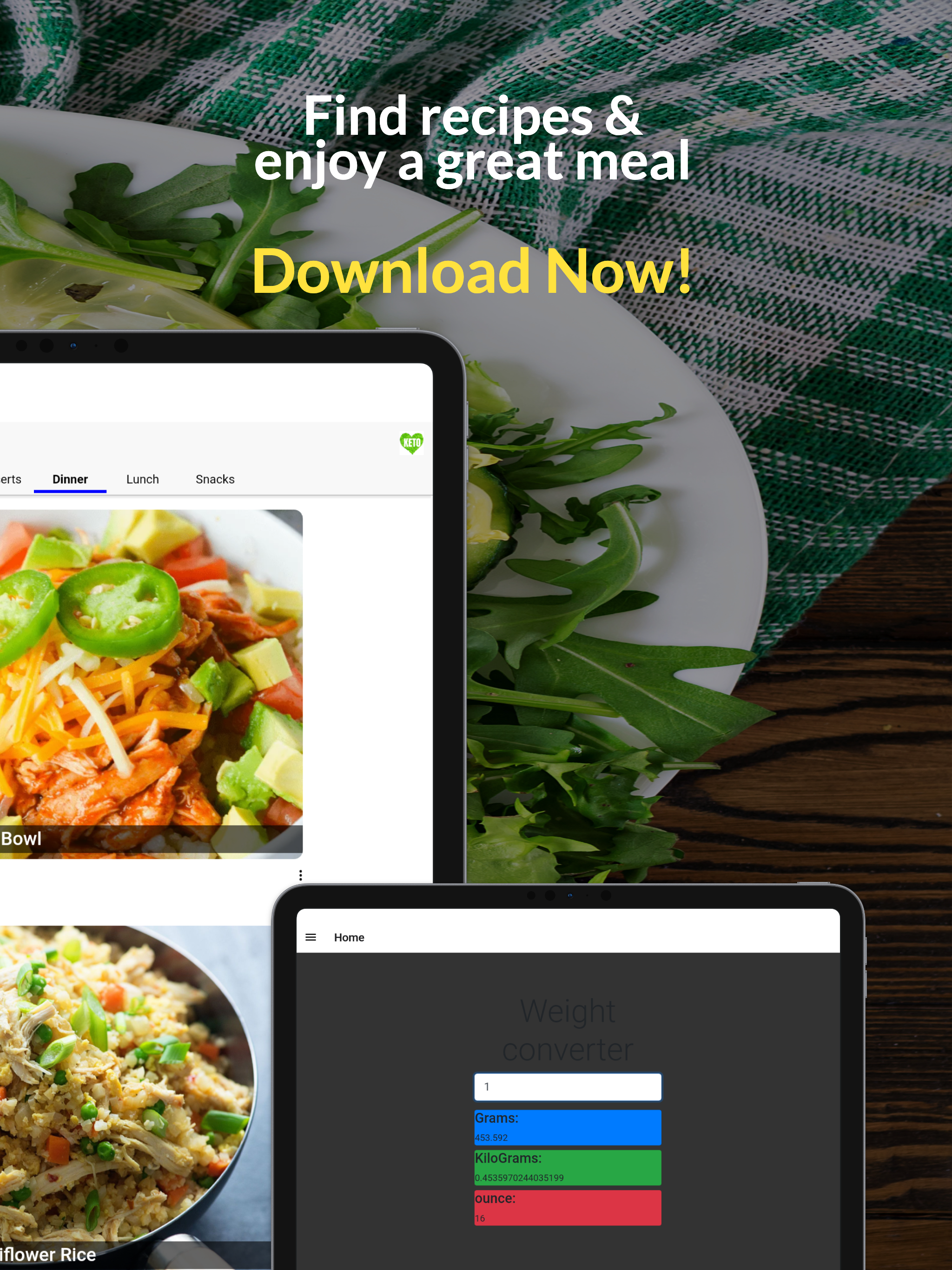 Keto Diet App: Recipes & Tools