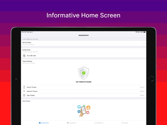 Ivanti Mobile@Work™ Client iPad app afbeelding 1
