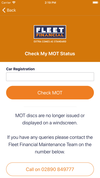 Fleet Financial Screenshot