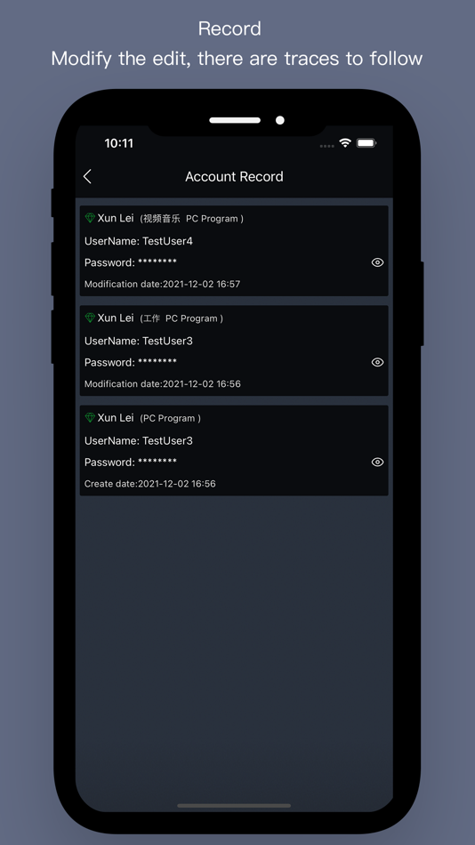 #4. Account Manager-Password (iOS) 게시자: 毅 张