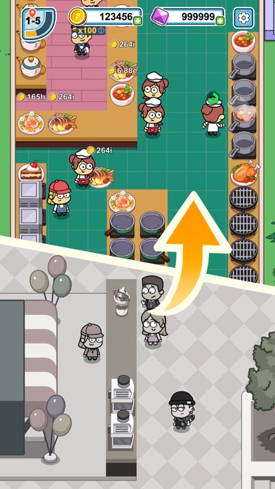 Idle Food Bar: Olivia & Oliver Screenshot