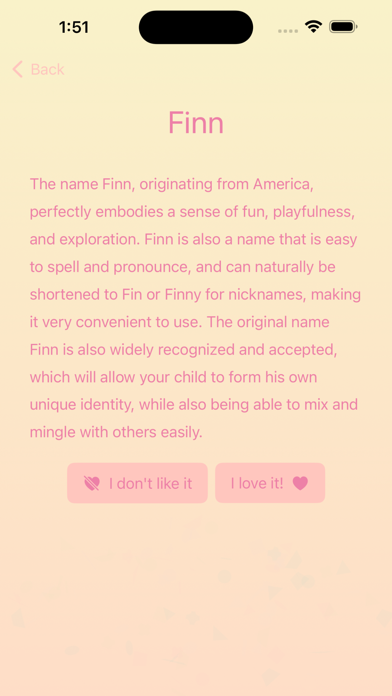 My Perfect Baby Name Screenshot