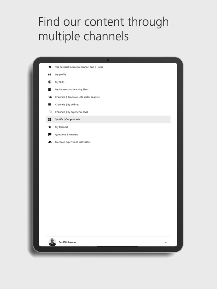 Connect UBS Research Academy