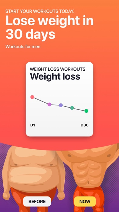 Men Home Workout & Gym Planner Screenshot