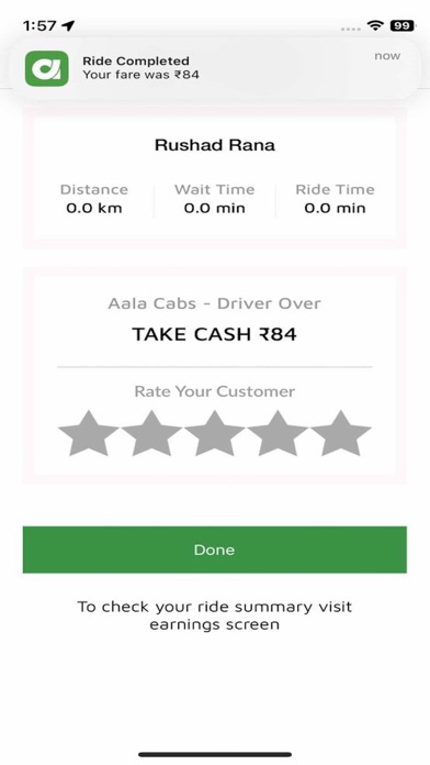 Aala Cabs - Driver Screenshot