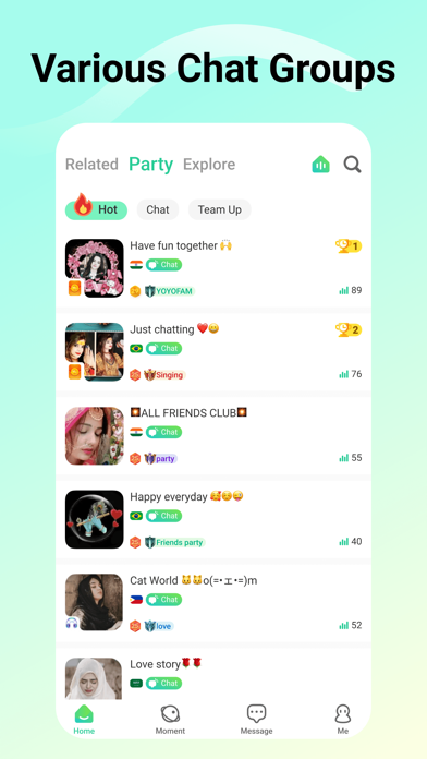 Screenshot #2 pour YoYo - Voice Chat Room