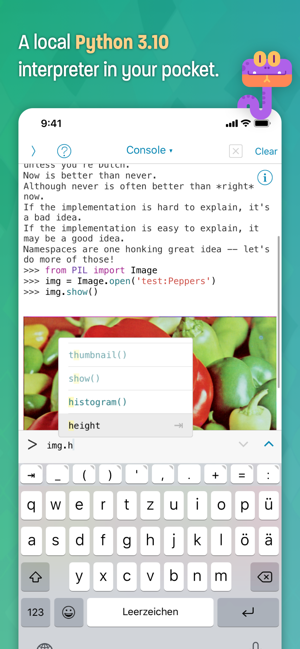 ‎Pythonista 3 Capture d'écran