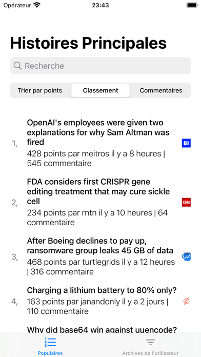 Screenshot #1 pour Native Reader for Hacker News