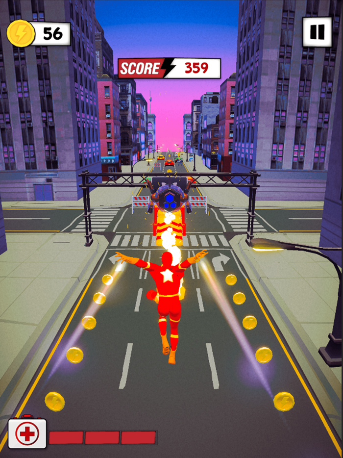 Superhero Run Robot Invasion