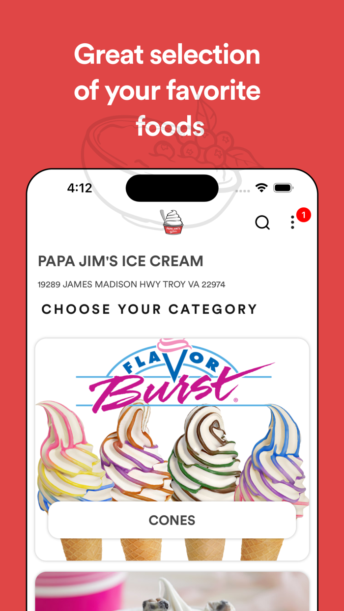 PAPA JIMS ICE CREAM
