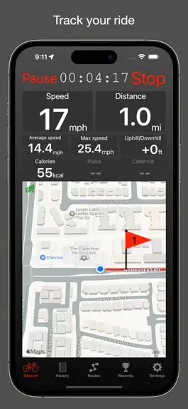 Game screenshot Fitmeter Bike - GPS Cycling mod apk