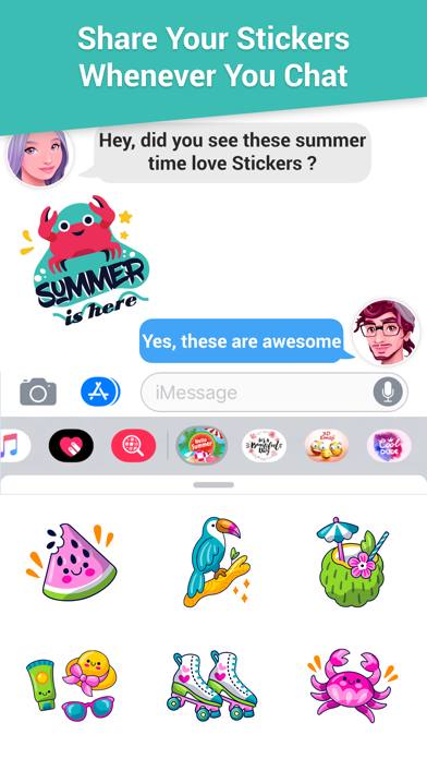 Screenshot #3 pour Summer Time Love Emojis