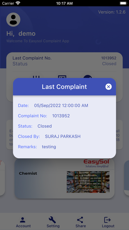 #6. EasySol Complaint (iOS) 由: Excelsior Softwares Private Limited