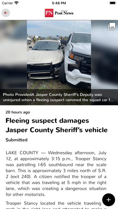 Kankakee Valley Post News Screenshot