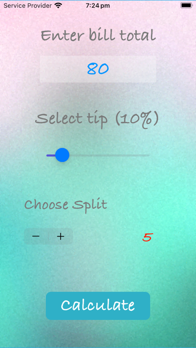 -Tipsy-TipCalc Screenshot 1 - AppWisp.com -Tipsy-TipCalc Screenshot 1 - AppWisp.com