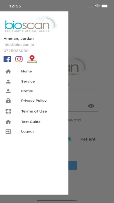 Bioscan center Screenshot