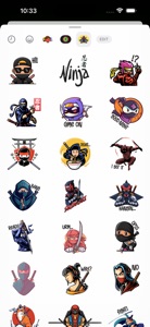 Ninja Warrior Stickers screenshot #2 for iPhone