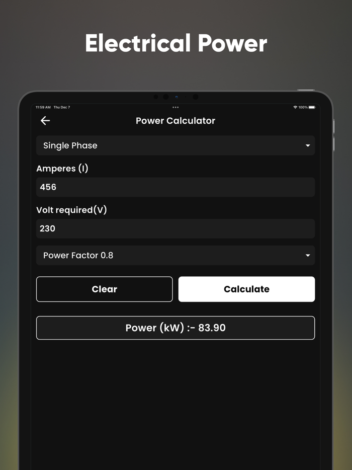Power Calculator - Electrical