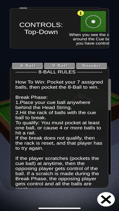Pool Table Challenge Screenshot