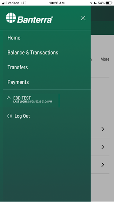Banterra Cash Management Screenshot