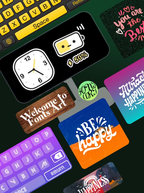 Fonts Theme: Cool Keyboards iPad screenshot 3 - Utilities app