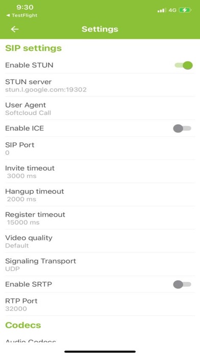 SoftCloud Call Screenshot