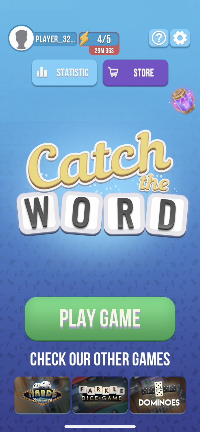 Catch the Word game