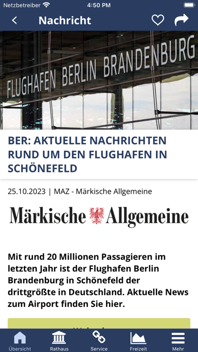 Schönefeld-App Screenshot
