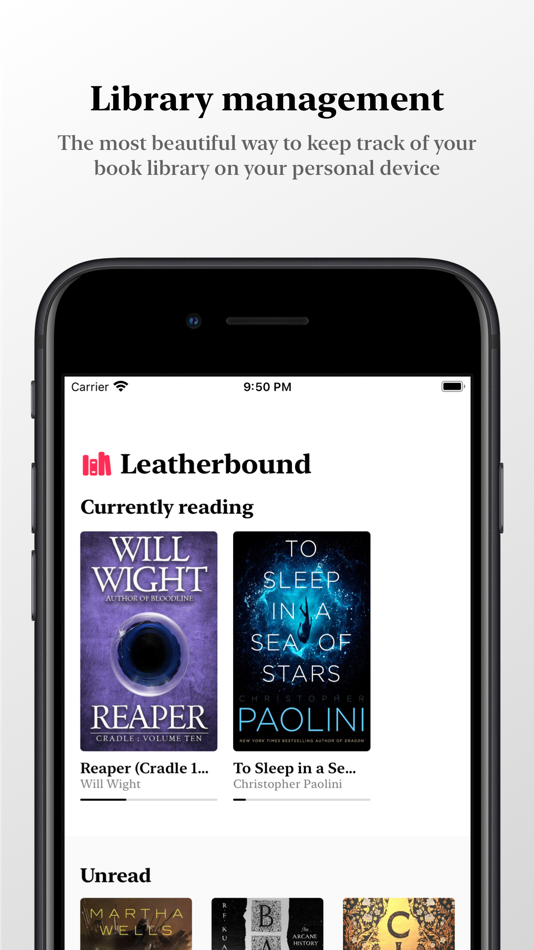 #1. Leatherbound: Reading Tracker (iOS) 由: Sam Davis