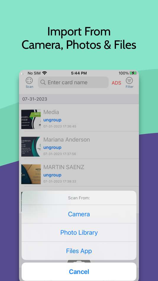 #5. Business card reader + Scanner (iOS) 由: Sounak Sarkar