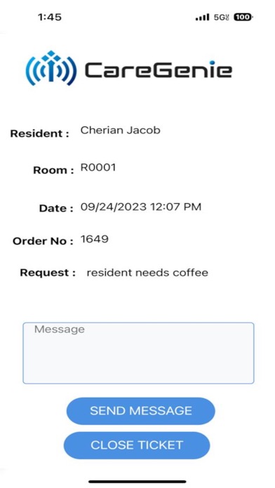 Screenshot 3 of CareGenie Vigil App