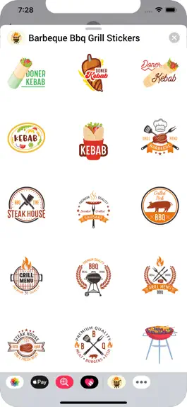 Game screenshot Barbeque BBQ Grill Stickers apk