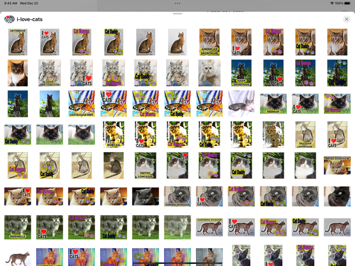 I Love Cats Sticker Pack