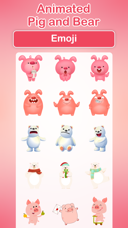Animated Pig & Bear Emoji - 1.2 - (iOS)