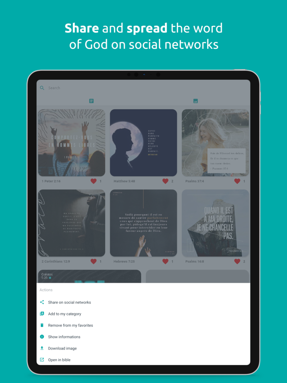 HunyVerse - Share Bible verses iPad screenshot 5 - Reference app