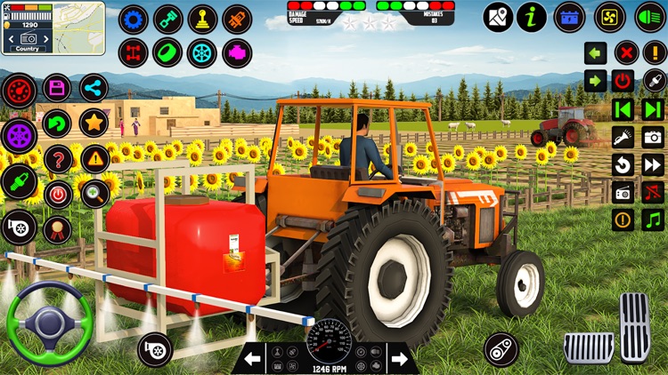 Modern Farmer Tractor Game 3D screenshot-4