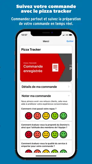Capture d'écran de Domino’s Pizza France sur iPhone 5