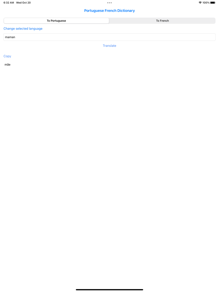 Portuguese French Dictionary