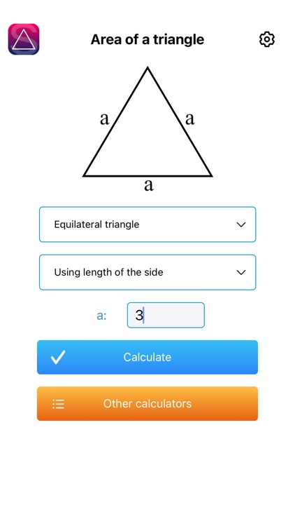 Area of triangle