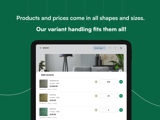 WizCommerce iPad screenshot 3 - Business app