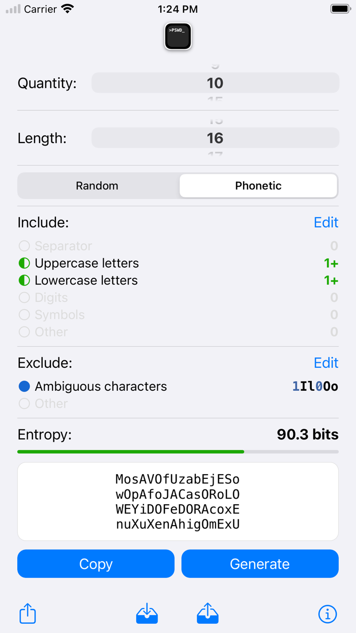 PSWD Password Generator