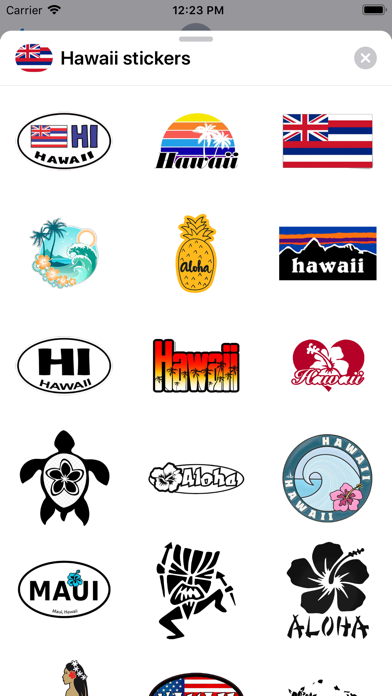 Hawaii emoji - USA stickersのおすすめ画像3