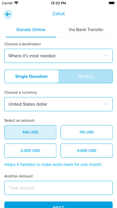 Refugee Zakat Fund Screenshot