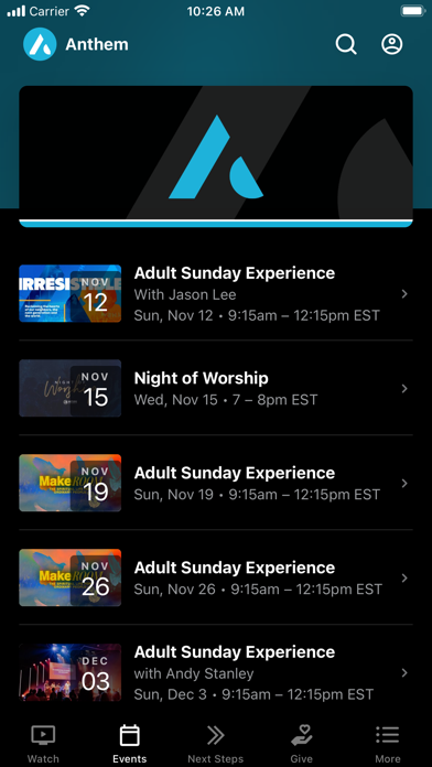 Anthem Church Gainesville Screenshot