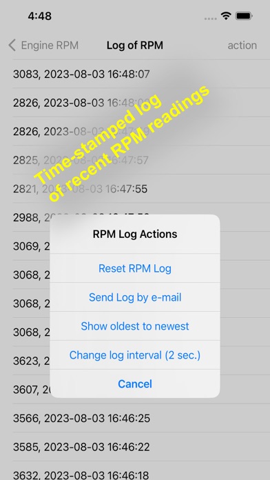 Engine RPM Screenshot